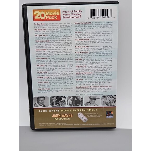 John Wayne 20 Movie Pack 4 Digitally Remastered DVDs With Bonus Documentary - Picture 4 of 9